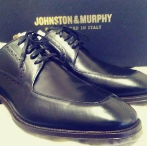 Johnston & Murphy Winston Y-Moc Black 10M NiB